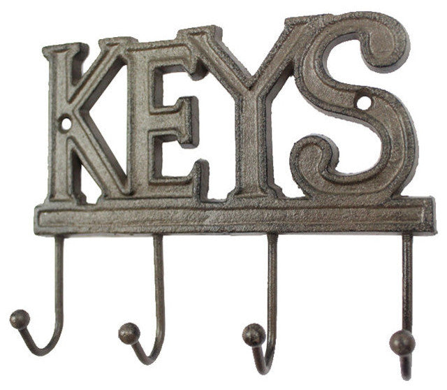 Cast Iron Keys Hooks 8"