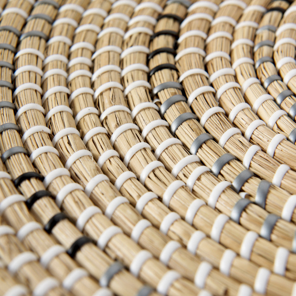 Avel Light Brown Seagrass With Dark Brown String Round Wall Hanging Plate