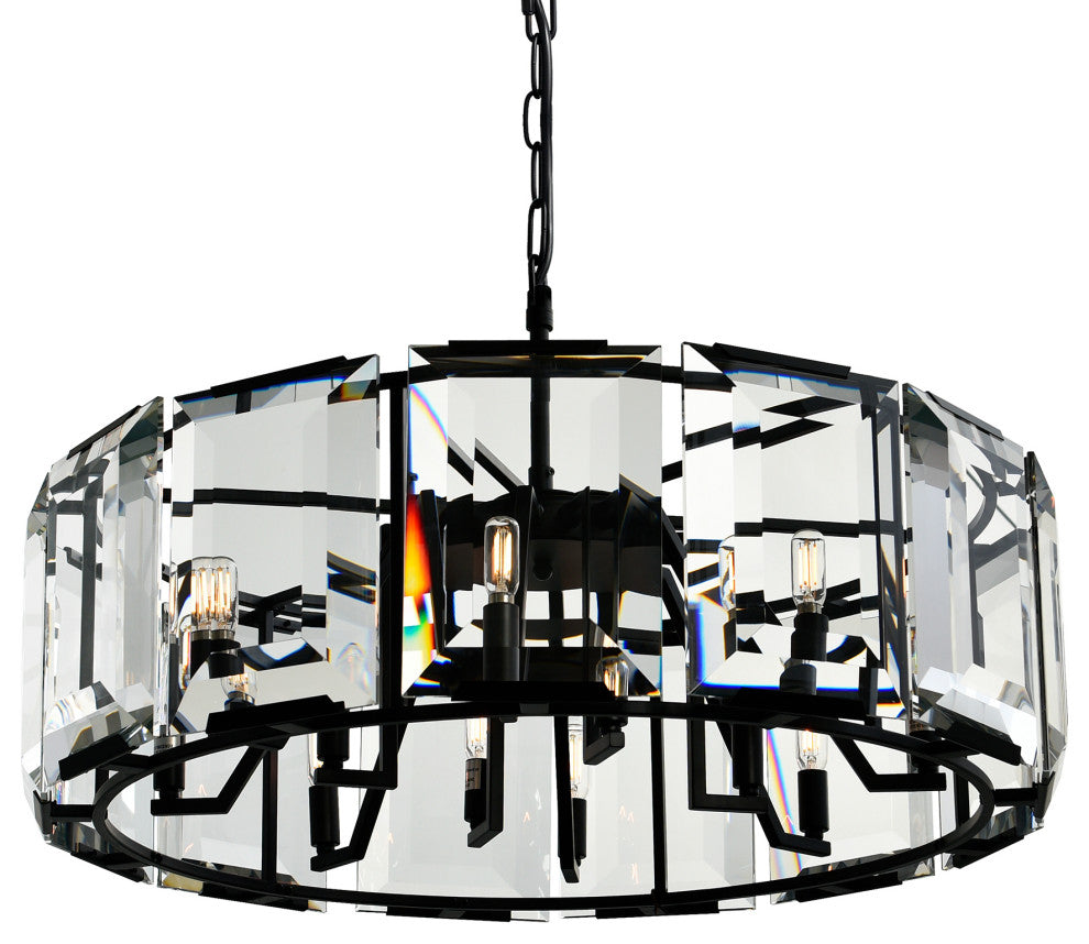 Jacquet 12 Light Chandelier With Black Finish