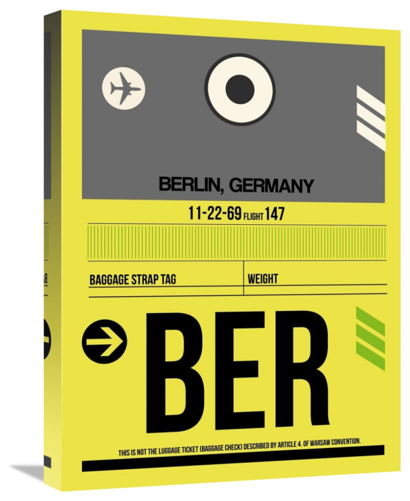 "BER Berlin Luggage Tag 1" Fine Art Print