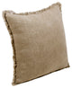 Estate Hand-Woven Ivory Farmhouse Linen Throw Pillow