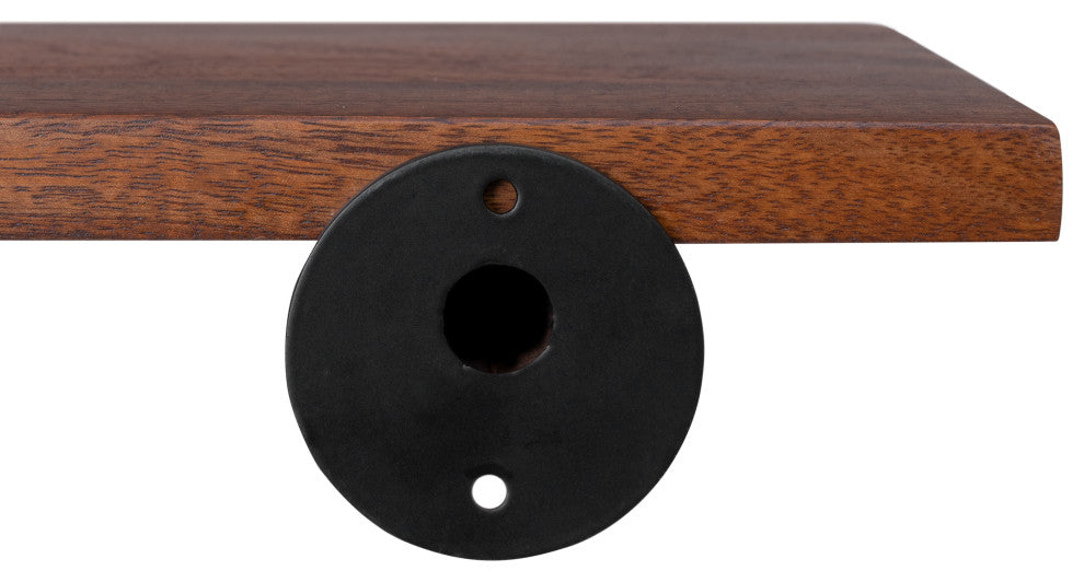 Bailey Wall Mounted Shelves, Walnut, 24"