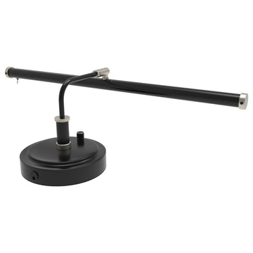 LED Piano Light, Black With Satin Nickel