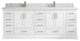 Fenway 84 Double Sink Bath Vanity in White 1.5" Calacatta Laza