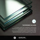 Single Fixed Glass Shower Panel - Clear Tempered Full Frame Shower Glass Door, Polished Chrome, 34"