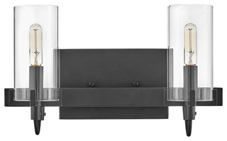 Hinkley Ryden Small Two Light Vanity, Black