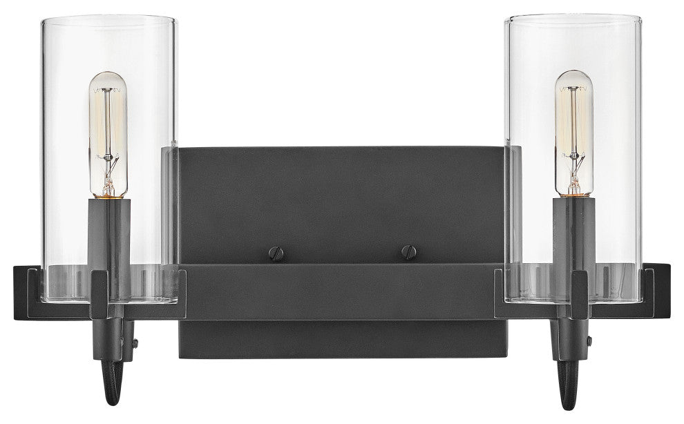 Hinkley Ryden Small Two Light Vanity, Black