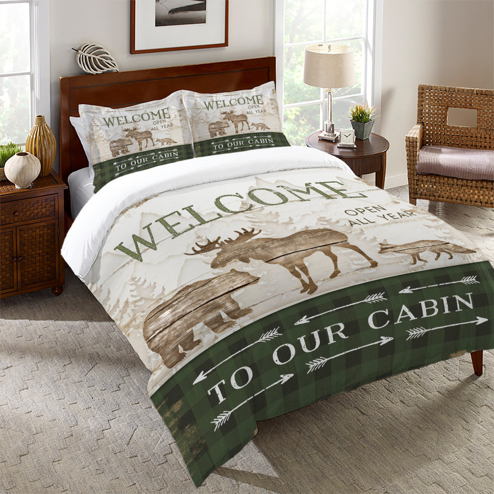 Cabin Welcome Twin Comforter