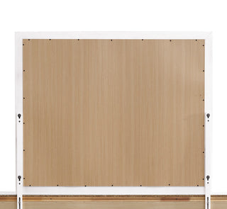 Madrid 46" W x 37" H Rectangle Framed White Dresser Mirror