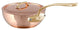 Mauviel M''200 B Copper Splayed Curved Sautepan With Brass Handle, 2.1-qt