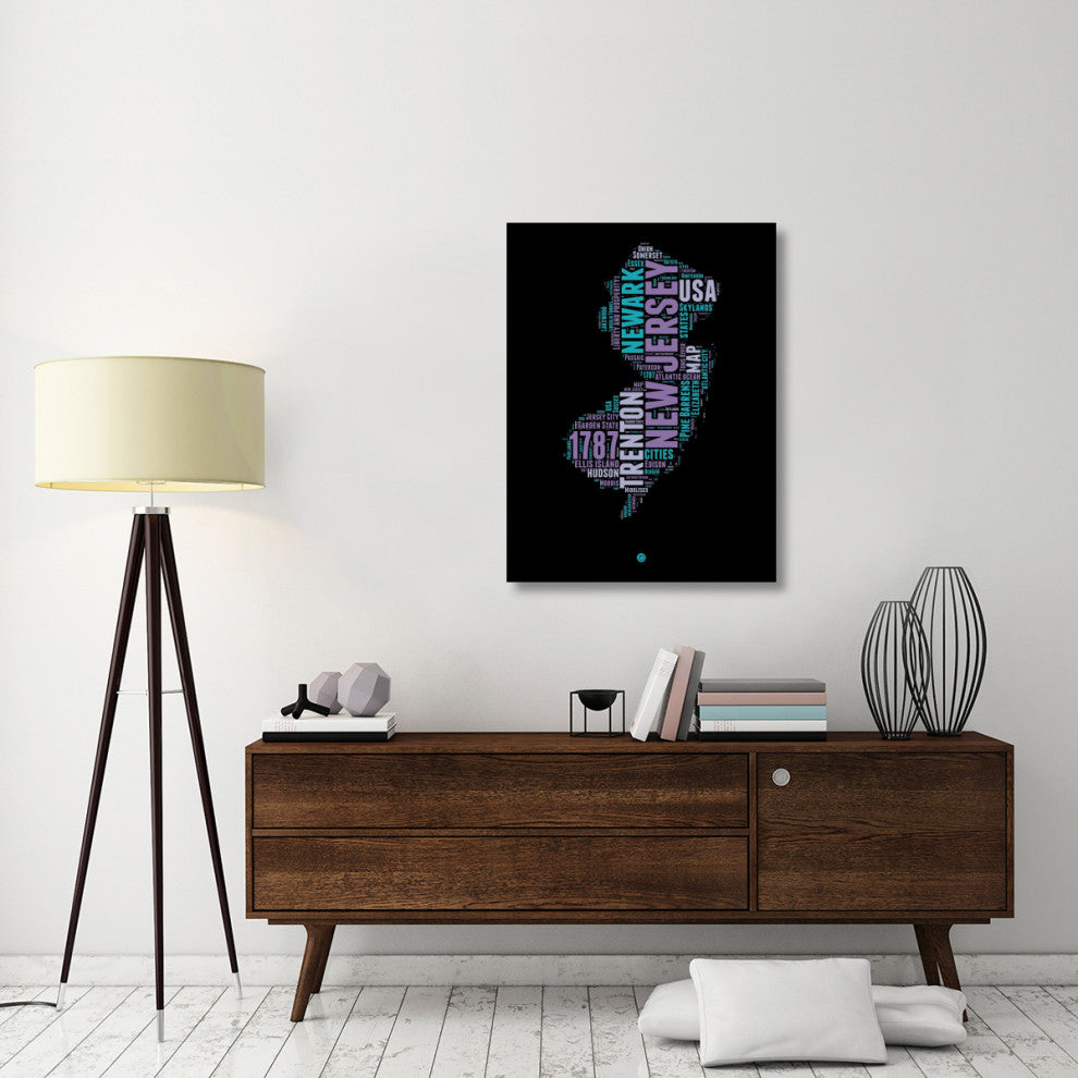 "New Jersey Word Cloud 1" Fine Art Print