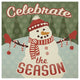 "Retro Christmas VII Celebrate the Season" Print by Janelle Penner, 20"x20"