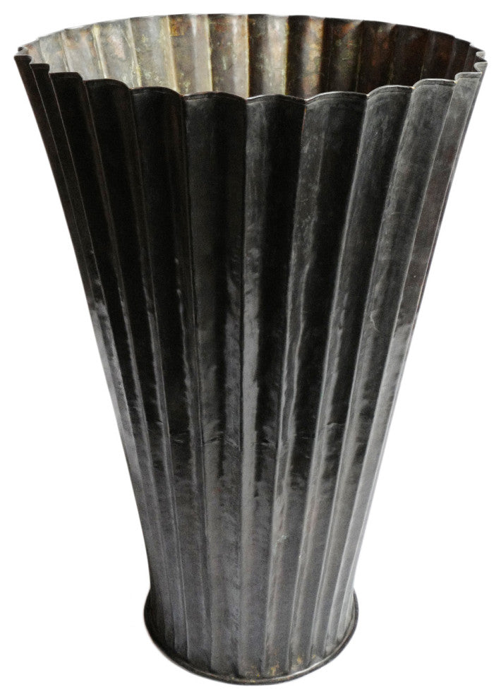 Consigned Bronze Fluted Planter