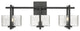 Innovations 312-3W-BK-CL-LED 3-Light Bath Vanity Light, Black