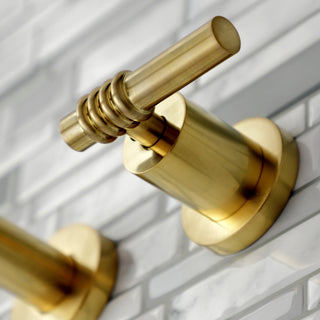 KS8027ML Two-Handle Wall Mount Tub Faucet, Brushed Brass