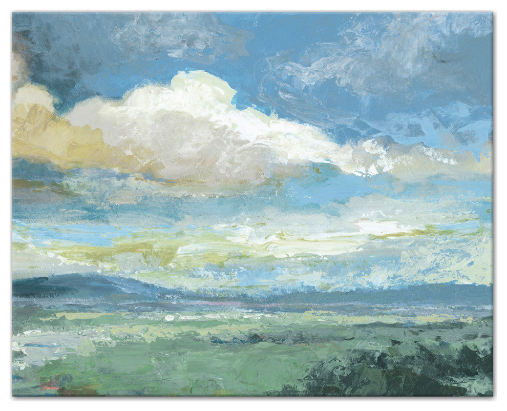Cloudy Rolling Hills 16x20 Canvas Wall Art