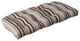 Getaway Stripe Black Wicker Loveseat Cushion