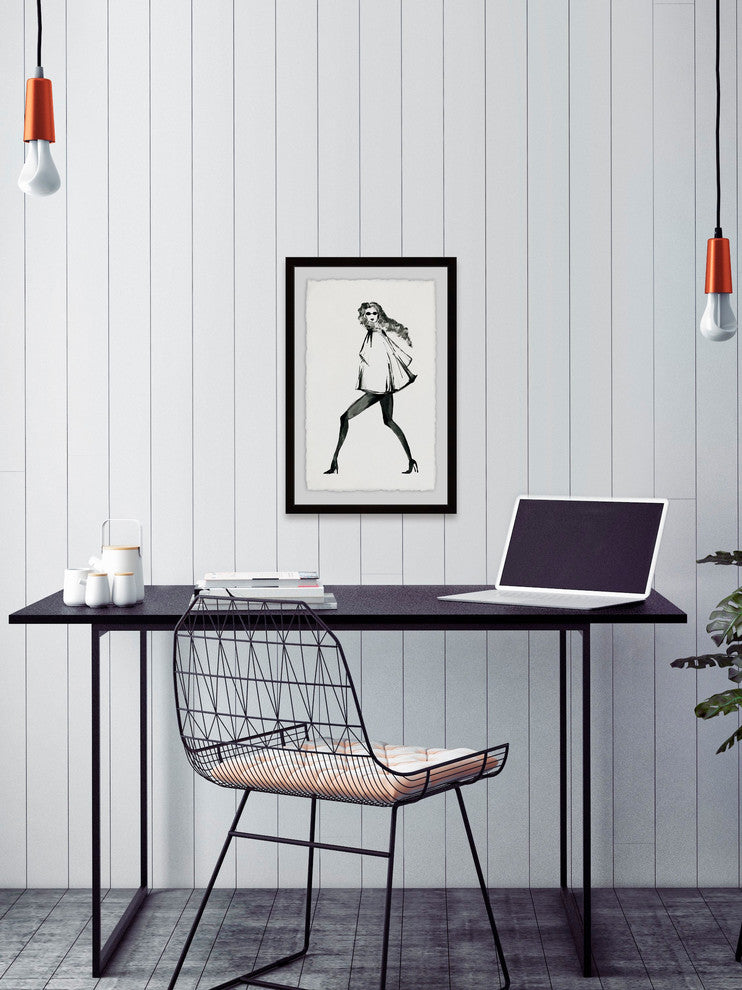 "NY Strut" Framed Painting Print, 12"x18"