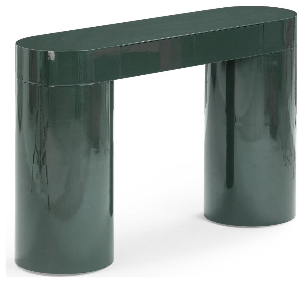 Mira High Gloss Console Table, Green