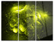 "Alien Mystical Flower Yellow" Digital Metal Wall Art, 3 Panels, 36"x28"