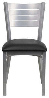Bowery Hill Restaurant Dining Chair in Black and Silver
