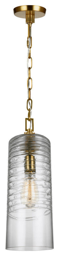 Generation Lighting 1-Light Pendant, Burnished Brass