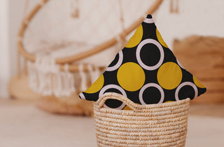 Mod Circles Accent Pillow With Removable Insert, Mustard, 20"x20"