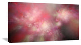 Red Blur Sky with Stars, Oversized Abstract Canvas Art Print, 60x28