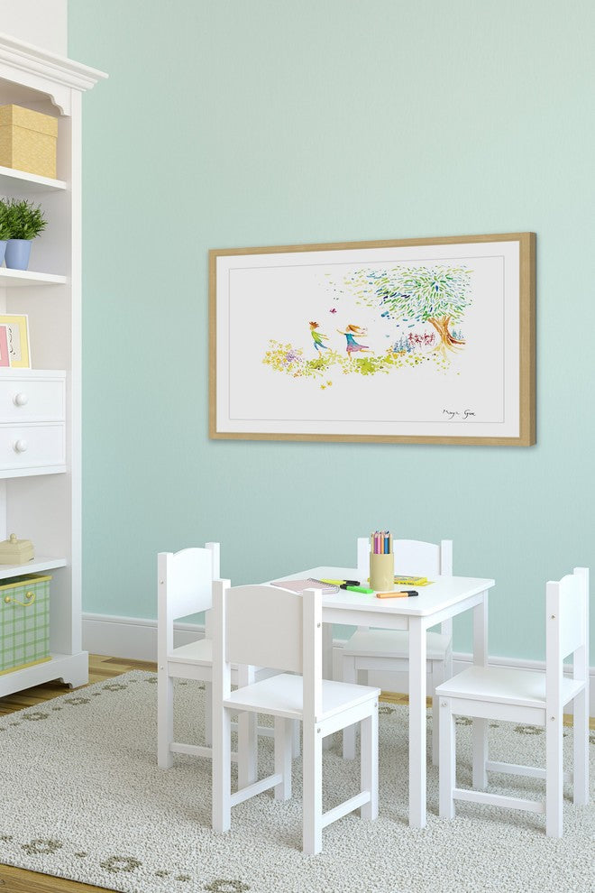 Marmont Hill, "Girl and Boy" by Maya Gur Framed Painting Print, 36x24