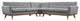 Expectation Gray Engage L-Shaped Sectional Sofa