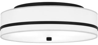 Three Light Flush Mount in Matte Black