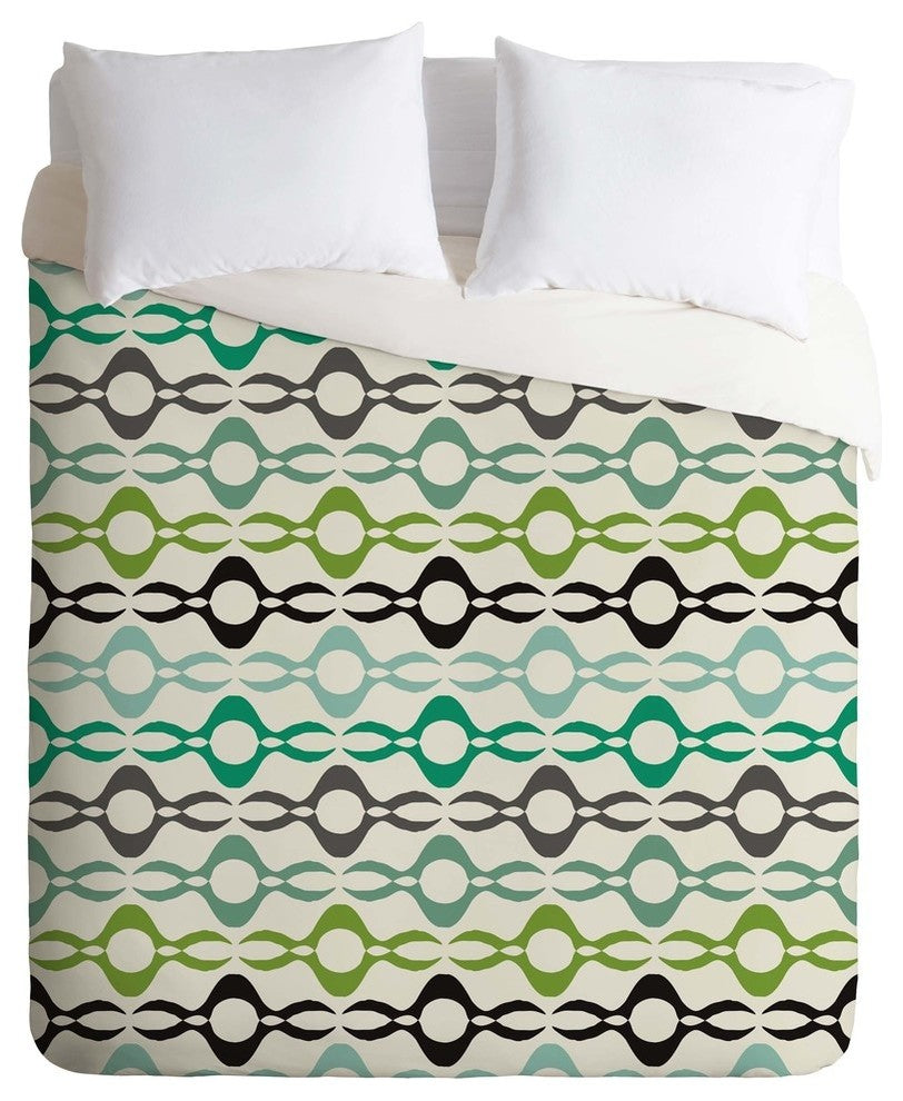 Deny Designs Karen Harris Coming Undone In Succulent Light Duvet Cover - Lightwe