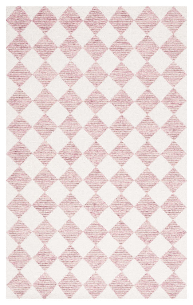Safavieh Couture Ebony Collection EBN120 Rug, Blush Pink/Ivory, 6'x9'