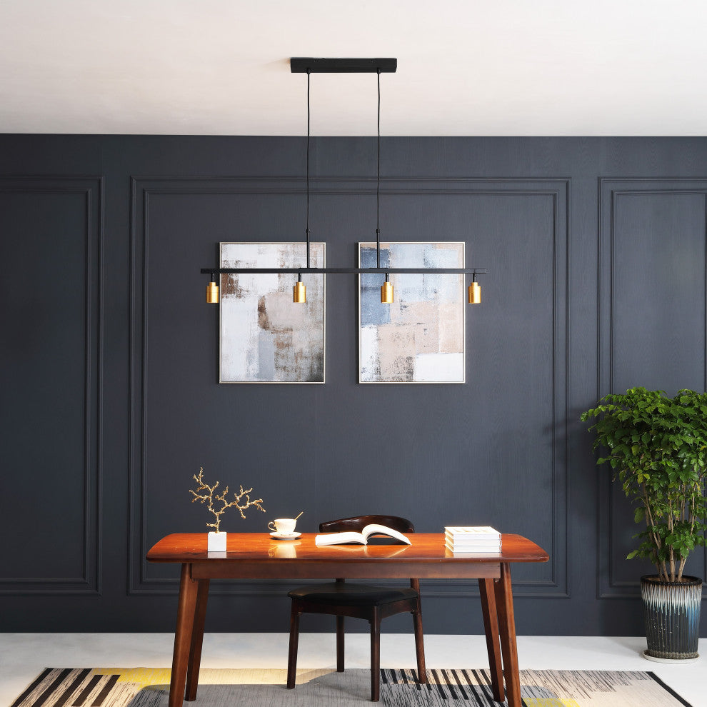 Vidalite Shura 4 Head Hanging LED Pendant Track, Black