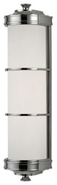 Albany, 2 Light, Wall Sconce, Polished Nickel Finish, White Glass