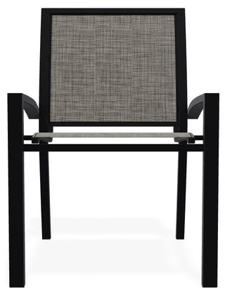 Kendall Sling Stackable Outdoor Dining Chair, Storm/Black