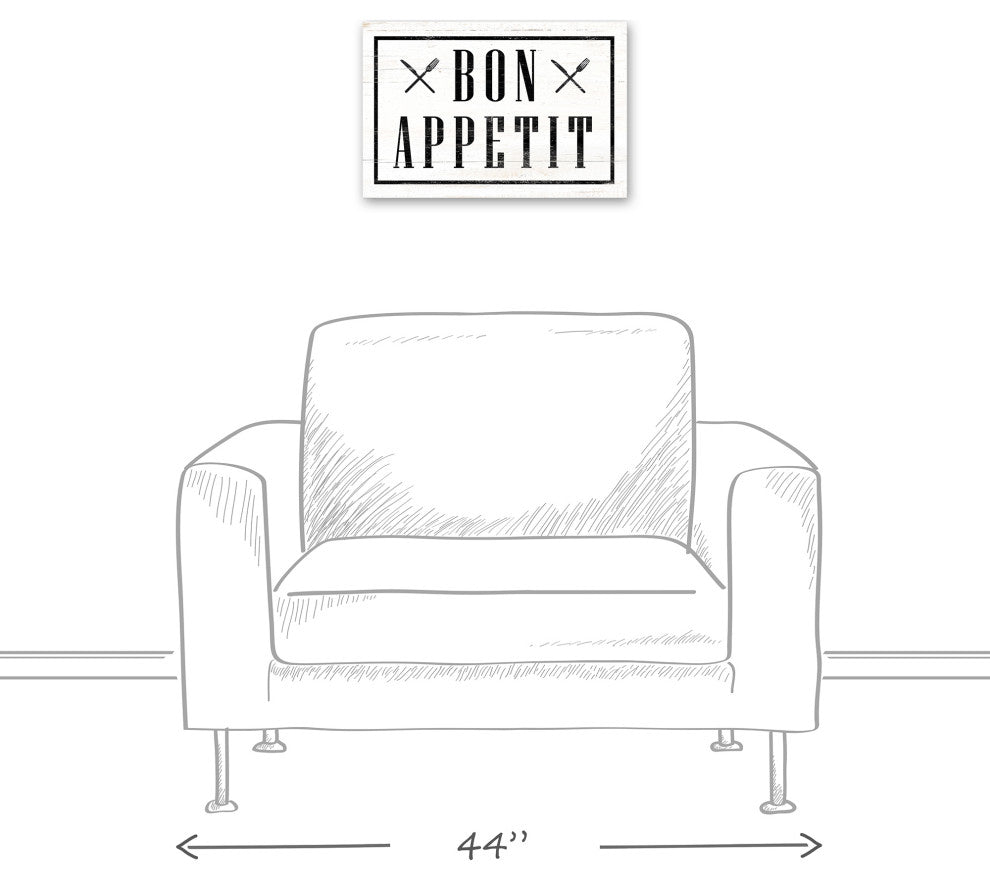 Bon Appetit 12x18 Canvas Wall Art
