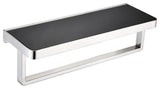 Bagno Bianca Glass Shelf, Towel Bar, Chrome