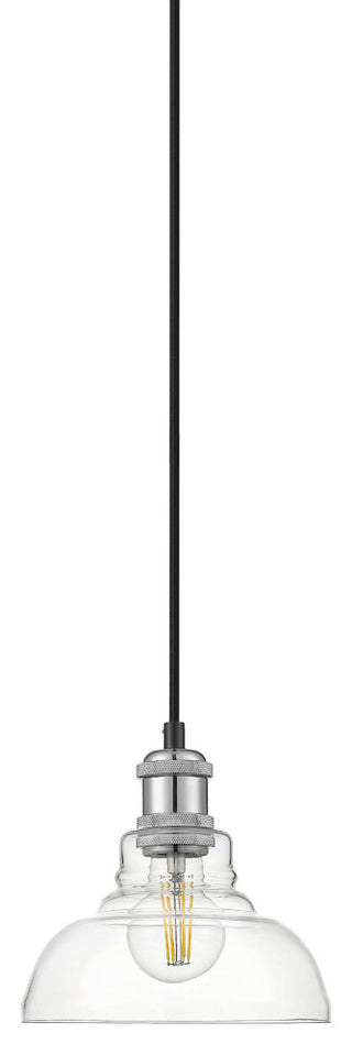 Golden Lighting 0305-S Carver 8"W Mini Pendant - Chrome / Clear