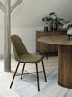 Mid-Century Modern Pedestal Dining Table, Smoked Oak, Round