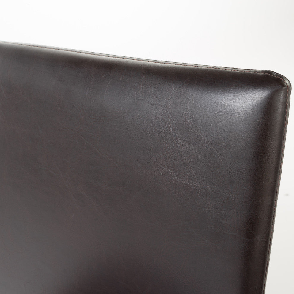 GDF Studio Pasiara Brown Stacking Chairs, Set of 4