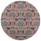Ahgly Company Indoor Round Mid-Century Modern Area Rugs, 3' Round