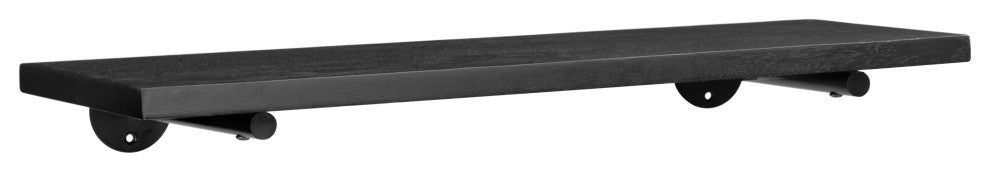 Bailey Wall Mounted Shelves, Black, 24"
