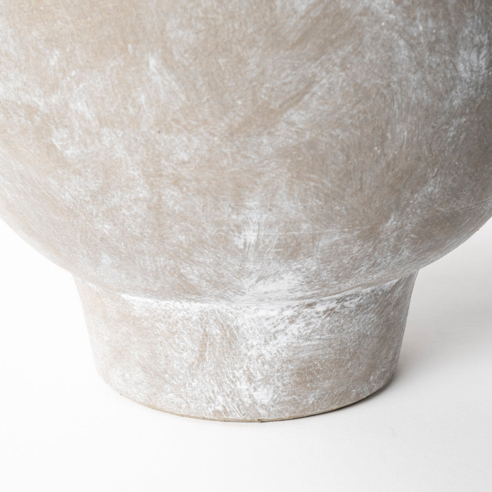 Deya Large Rustic Brown Ceramic Vase