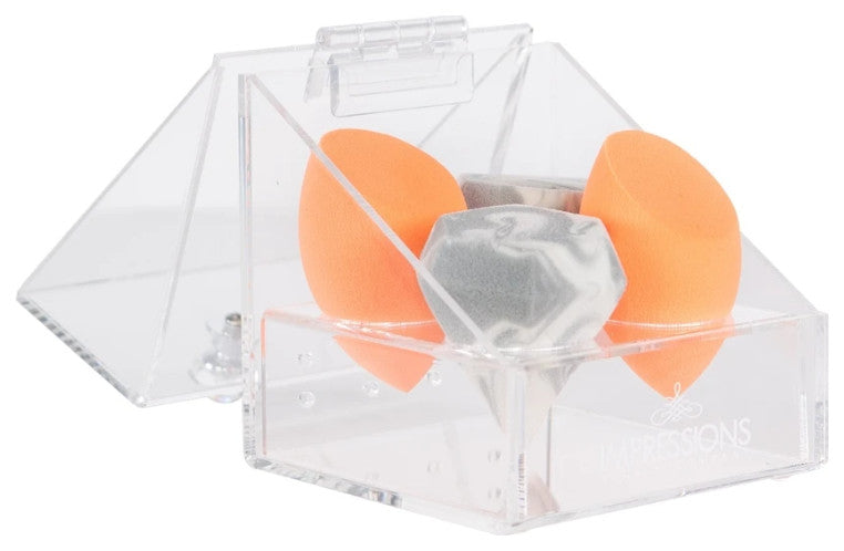 Diamond Collection 4-Slot Acrylic Makeup Blender Case