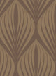 Elegant Modern Leaves Peel and Stick Vinyl Wallpaper, Brown, 24"w X 108"h