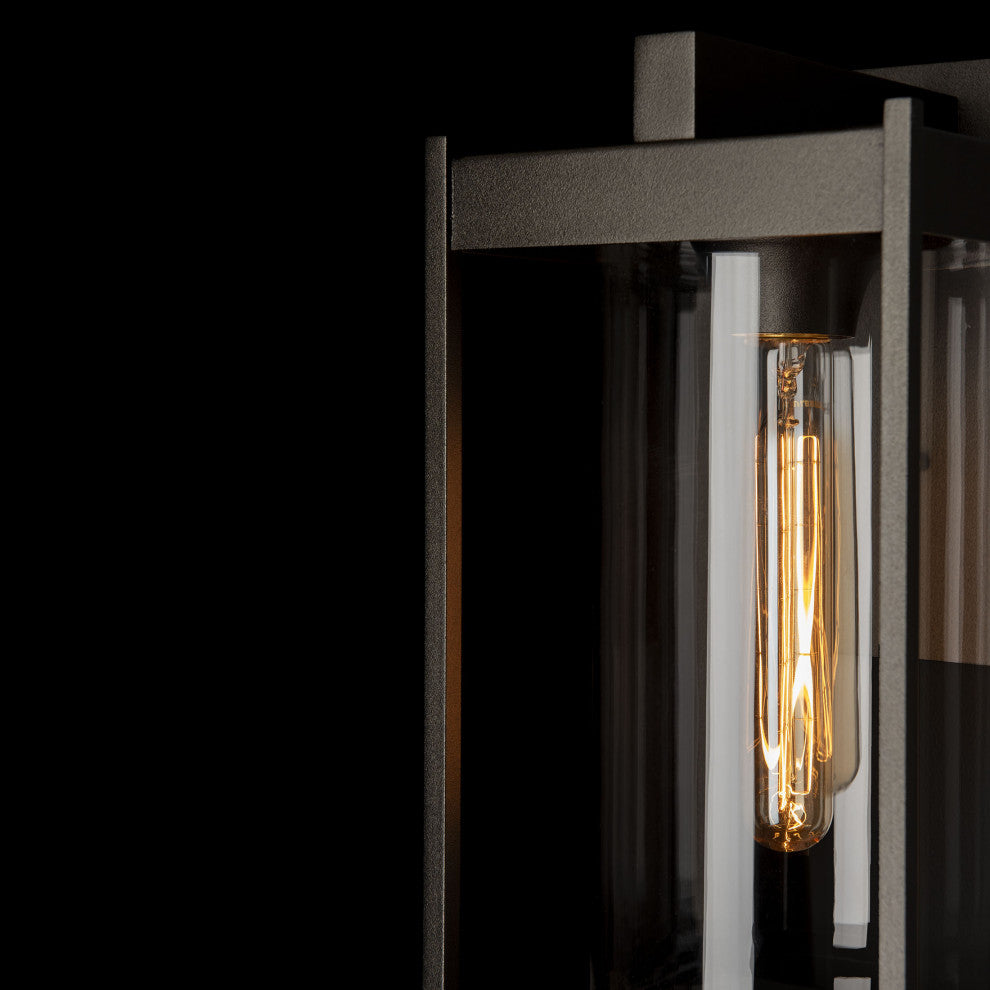 Cela Medium Outdoor Sconce Coastal Oil Rubbed Bronze Finish, Clear Glass