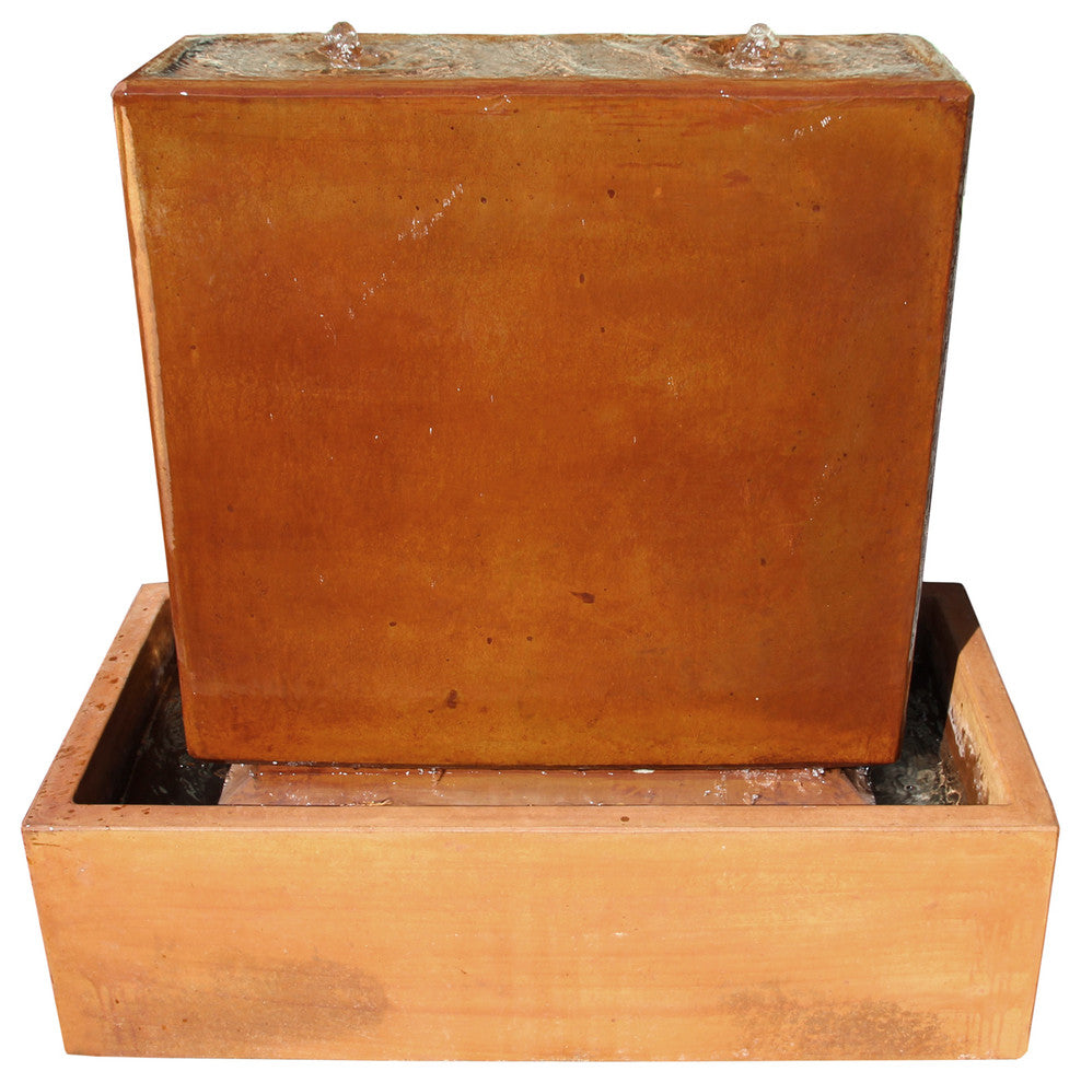 Modern Rust Cement Fountain