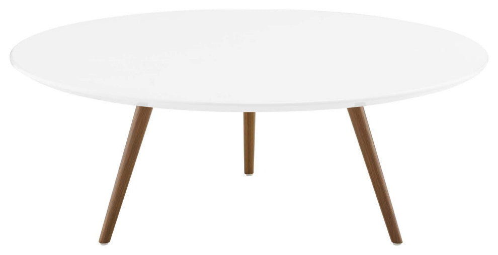 Lippa 40" Round Wood Top Coffee Table with Tripod Base