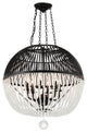 Duval 6 Light Matte Black Pendant